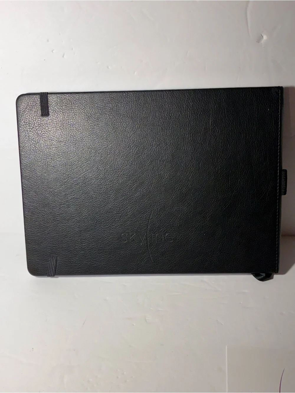 Skyline Funeral Guest Book Black Vegan Leather Hardcover Memorial Register New